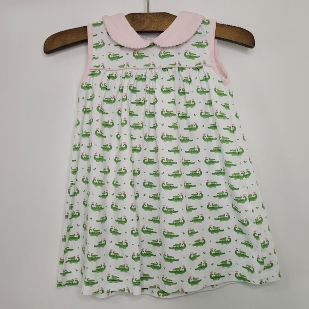 Baby Loren Pink Alligator Dress 2T Pima Cotton